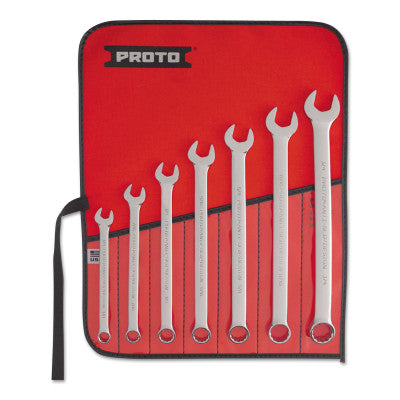 Torqueplus 12-Point Combination Wrench Sets, 7 Piece, Inch, Flat Handle, Polish