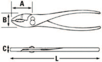 Combination Pliers, 5 13/16 in, Grip Handle