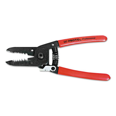 Wire Stripper/Cutters, 6 1/16 in, 10-20 AWG, Red