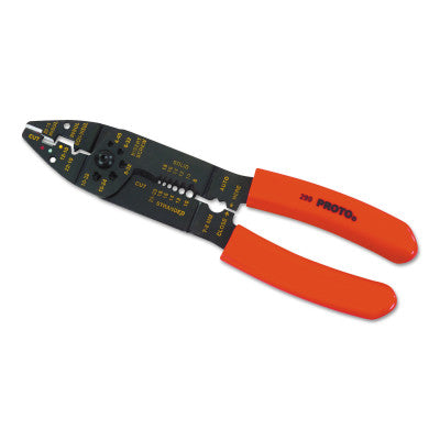 Wire Stripper/Crimpers, 8 1/2 in, 10-22 AWG, Red