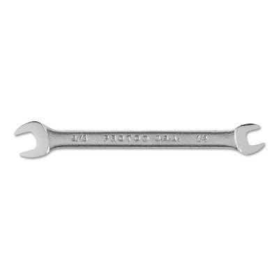 Open End Wrenches, 1/4 in; 5/16 in Opening, 4 31/64 in Long, Chrome