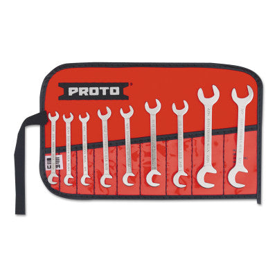 Short Angle Open End Wrench Sets, 7/32 in - 1/2 in, Satin