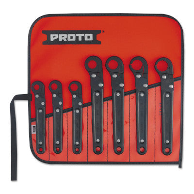Ratcheting Flare Nut Wrench Sets, Inch, 7 per pouch