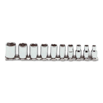 Torqueplus 10 Pc Socket Sets, 1/4 in, 6 Point
