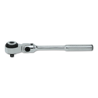 1/4 in Flex Head Ratchet Handles, Round, 6 37/64 in, Polish