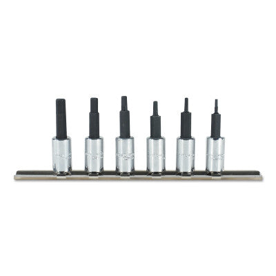 6 Piece Metric Hex Bit Socket Sets, 1/4 in