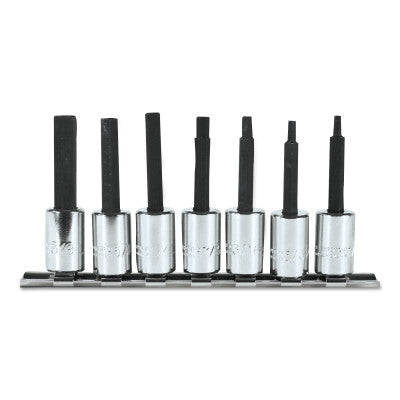 7 Pc. Hex Bit Socket Sets, 3/8 in Drive