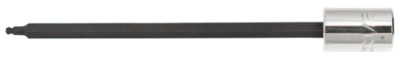Extra Long Hex Ball Socket Bits, 3/8 in Drive, 3/8 in Tip