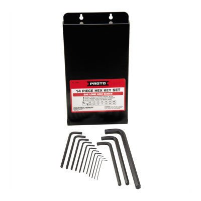 Long Hex Key Sets, 14 per box, Hex Tip, Inch