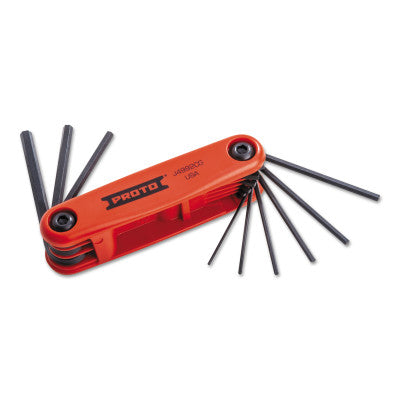 8 Pc. Folding Hex Key Sets, Hex Tip, Inch