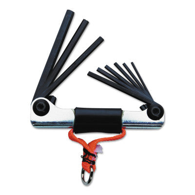 Tether-Ready Folding Hex Key Sets, Inch