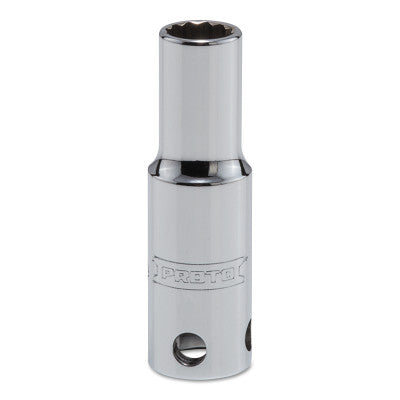 Tether-Ready Drive Deep Sockets, 3/8 in Drive, 9 mm, 2 1/8 in L, 12 Points