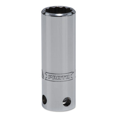 Tether-Ready Drive Deep Sockets, 3/8 in Drive, 1/2 in, 2 1/8 in L, 12 Points