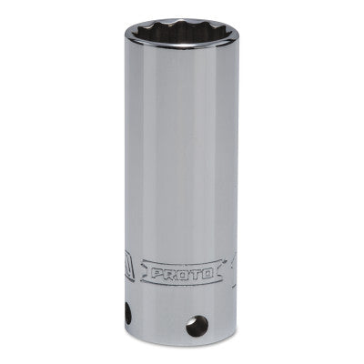Tether-Ready Drive Deep Sockets, 3/8 in Drive, 19 mm, 2 3/4 in L, 12 Points