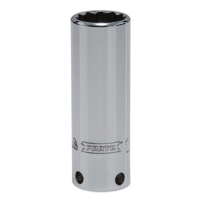Tether-Ready Drive Deep Sockets, 3/8 in Drive, 11/16 in, 2 3/4 in L, 12 Points