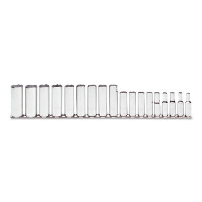 Torqueplus 18 Piece Metric Deep Socket Sets, 3/8 in, 6 Point