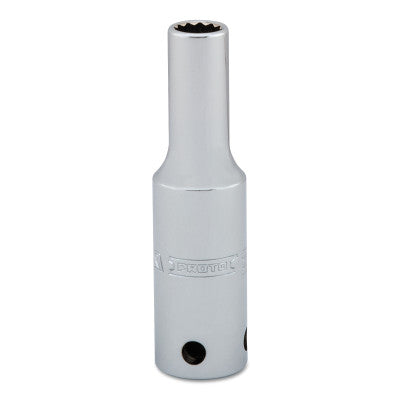 Tether-Ready Drive Deep Sockets, 1/2 in Drive, 3/8 in, 3 1/4 in L, 12 Points