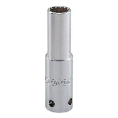 Tether-Ready Drive Deep Sockets, 1/2 in Drive, 1/2 in, 3 1/4 in L, 12 Points