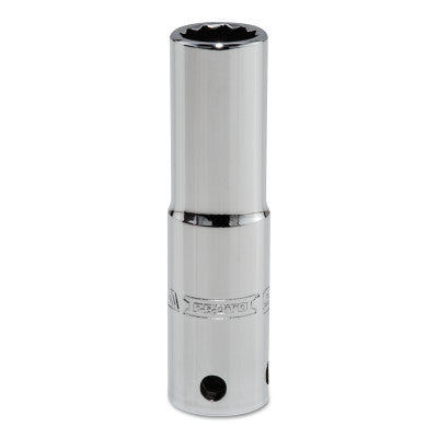Tether-Ready Drive Deep Sockets, 1/2 in Drive, 9/16 in, 3 1/4 in L, 12 Points