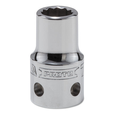 Tether-Ready Drive Deep Sockets, 1/2 in Drive, 7/16 in, 1 31/64 in L, 12 Points