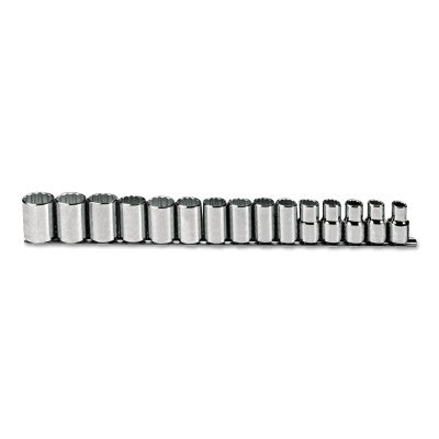 Torqueplus 15 Piece Metric Socket Sets, 1/2 in, 12 Point