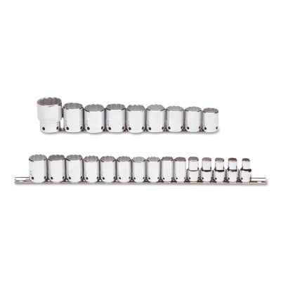 Tether-Ready Drive Metric Socket Sets, 1/2 in Drive, 12 Point, Metric