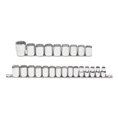 Torqueplus 24 Piece Metric Socket Sets, 1/2 in, 12 Point