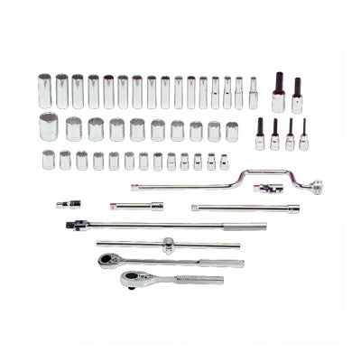 Torqueplus 54 Piece Metric Socket Sets, 1/2 in, 12 Point, Inch