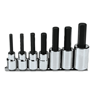 7 Pc. Hex Bit Socket Sets, 1/2 in Drive