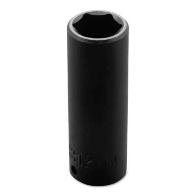 Torqueplus Metric Deep Impact Sockets 1/4 in, 1/4 in Drive, 12 mm, 6 Points