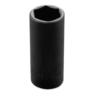 Torqueplus Metric Deep Impact Sockets 1/4 in, 1/4 in Drive, 15 mm, 6 Points