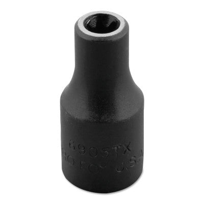Torx Impact Sockets, 1/4 in Drive, E5 Tip