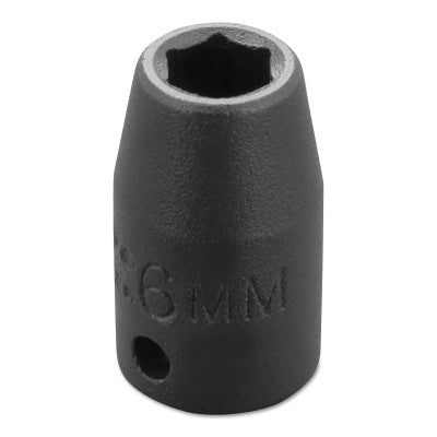 Torqueplus Metric Impact Sockets 1/4 in, 1/4 in Drive, 6 mm, 6 Points