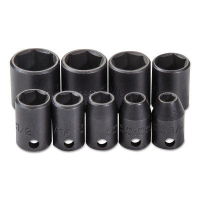 Torqueplus 9 Piece Impact Socket Sets, 3/8 in, 6 Point