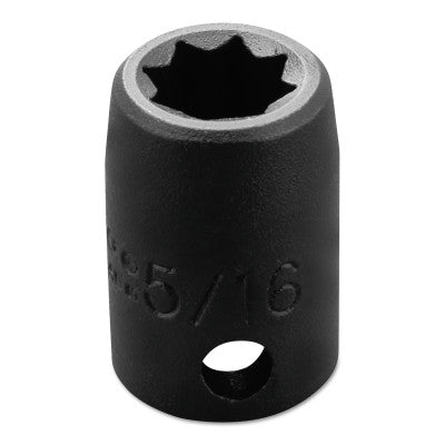 Torqueplus Impact Sockets 3/8 in, 3/8" Dr, 5/16 in, 8 Pt