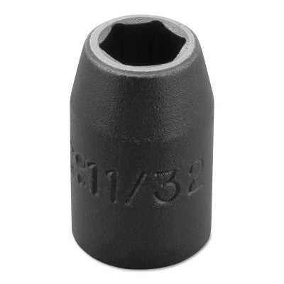 Torqueplus Impact Sockets 3/8 in, 3/8" Dr, 11/32 in, 6 Pt