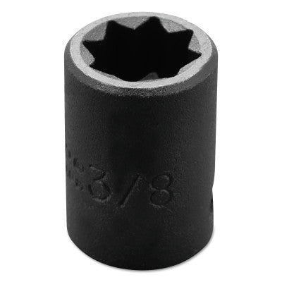 Torqueplus Impact Sockets 3/8 in, 3/8" Dr, 3/8 in, 8 Pt