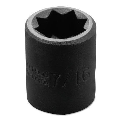 Torqueplus Impact Sockets 3/8 in, 3/8" Dr, 7/16 in, 8 Pt