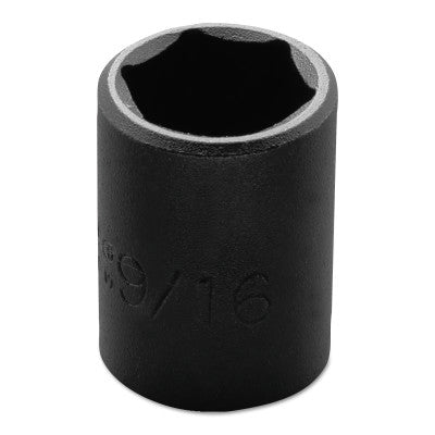 Torqueplus Impact Sockets 3/8 in, 3/8" Dr, 9/16 in, 6 Pt