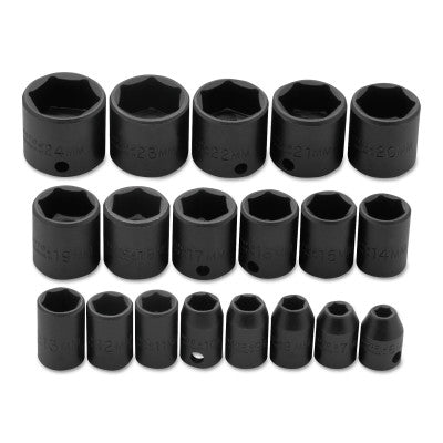Torqueplus 19 Piece Metric Socket Sets, 3/8 in, 6 Point