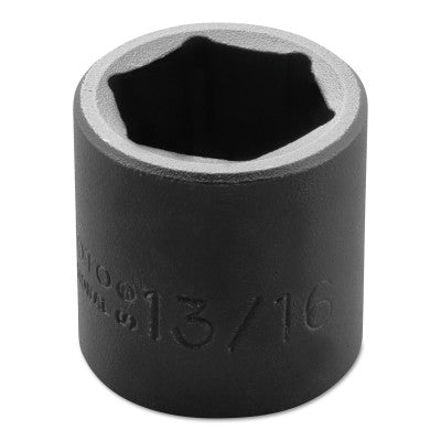 Torqueplus Impact Sockets 3/8 in, 3/8" Dr, 13/16 in, 6 Pt