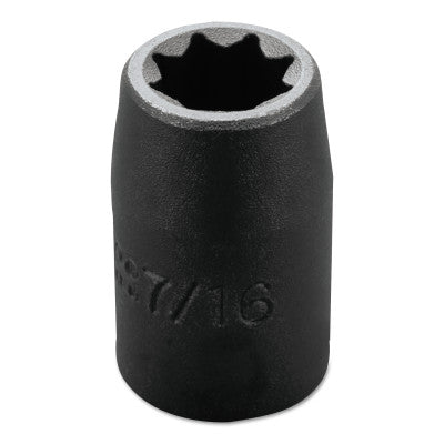 Torqueplus Impact Sockets, 1/2 in Drive, 7/16 in Opening, 8 Points