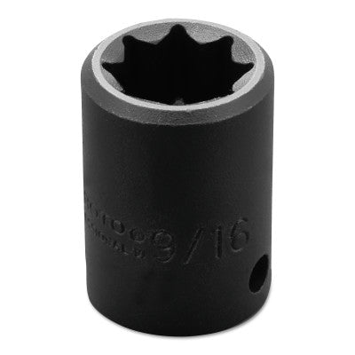 Torqueplus Impact Sockets, 1/2 in Drive, 9/16 in Opening, 8 Points