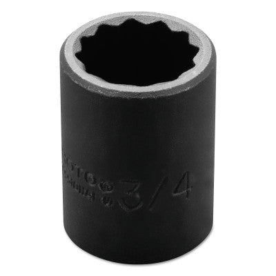Torqueplus Impact Sockets, 1/2 in Drive, 3/4 in Opening, 12 Points