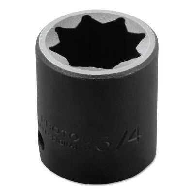 Torqueplus Impact Sockets, 1/2 in Drive, 3/4 in Opening, 8 Points