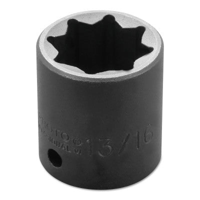 Torqueplus Impact Sockets, 1/2 in Drive, 13/16 in Opening, 8 Points