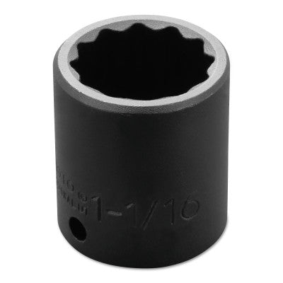 Torqueplus Impact Sockets, 1/2 in Drive, 1 1/16 in Opening, 12 Points