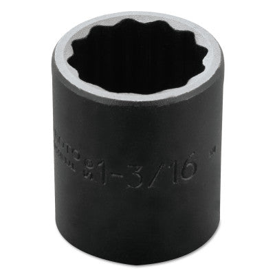 Torqueplus Impact Sockets, 1/2 in Drive, 1 3/16 in Opening, 12 Points