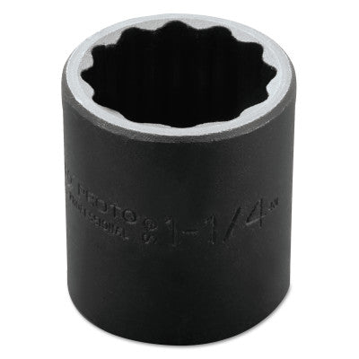 Torqueplus Impact Sockets, 1/2 in Drive, 1 1/4 in Opening, 12 Points