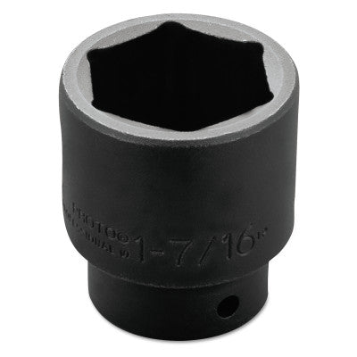 Torqueplus Impact Sockets, 1/2 in Drive, 1 7/16 in Opening, 6 Points